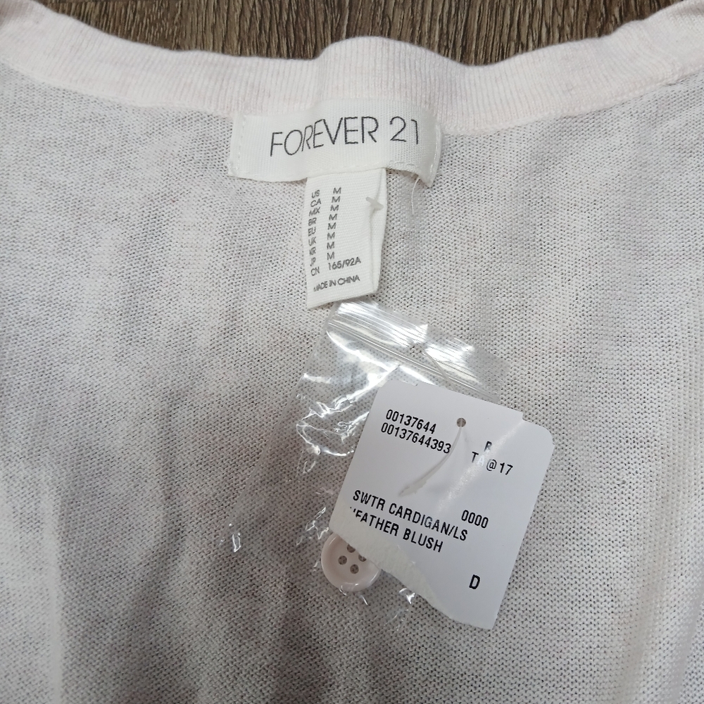 Forever 21 Light Cream Cardigan Sweater - Picture 2 of 7
